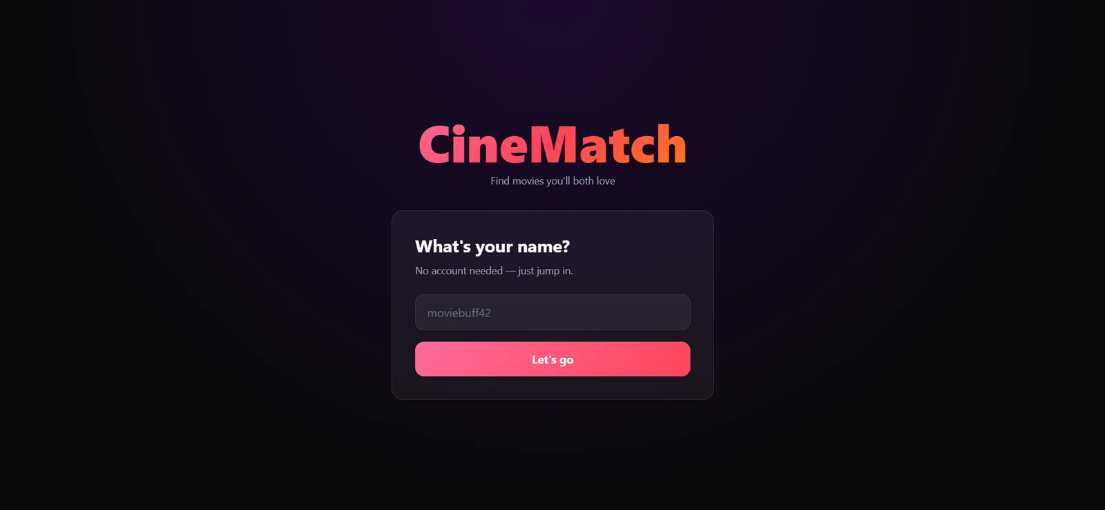 CineMatch: Start a CineMatch session