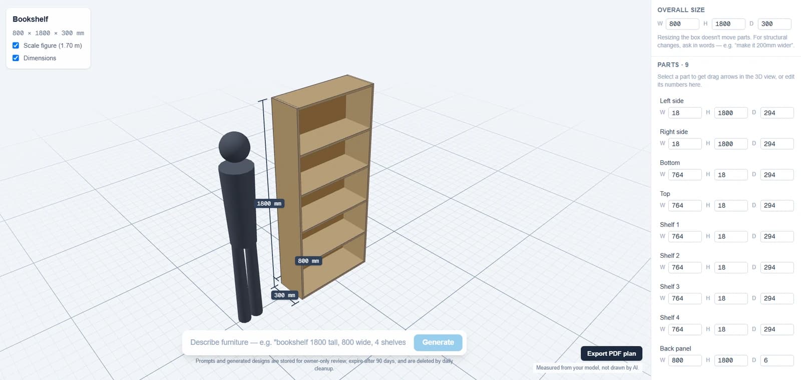 Workbench: Edit and preview a 3D furniture model